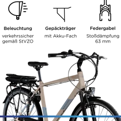 Zündapp Z807 E Bike 28 Zoll Trekkingrad 7 Gang Elektrofahrrad StVZO 155 - 185 cm Pedelec Elektro Trekking Fahrrad