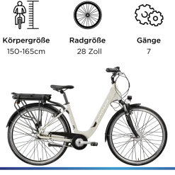 Zündapp Z600 E-Cityrad 28 Zoll – stilvoll & komfortabel durch die Stadt mit 536 Wh Power
