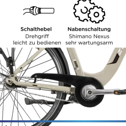 Zündapp Z600 E-Cityrad 28 Zoll – stilvoll & komfortabel durch die Stadt mit 536 Wh Power