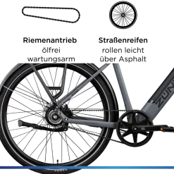Zündapp Z7 Urban-e E Bike Singlespeed 28 Zoll 165 - 185 cm Elektro Fahrrad 1 Gang