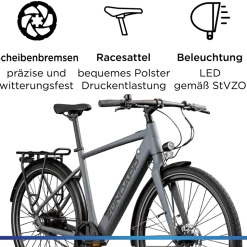 Zündapp Z7 Urban-e E Bike Singlespeed 28 Zoll 165 - 185 cm Elektro Fahrrad 1 Gang
