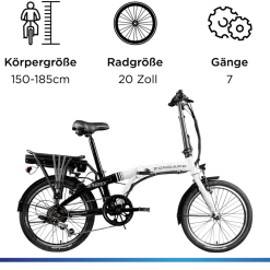 Zündapp Z120 20 Zoll E Bike Elektro Bike Pedelec Faltrad E Klapprad E Fahrräder leichte Ebikes 20