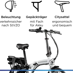 Zündapp Z120 20 Zoll E Bike Elektro Bike Pedelec Faltrad E Klapprad E Fahrräder leichte Ebikes 20