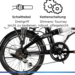 Zündapp Z120 20 Zoll E Bike Elektro Bike Pedelec Faltrad E Klapprad E Fahrräder leichte Ebikes 20