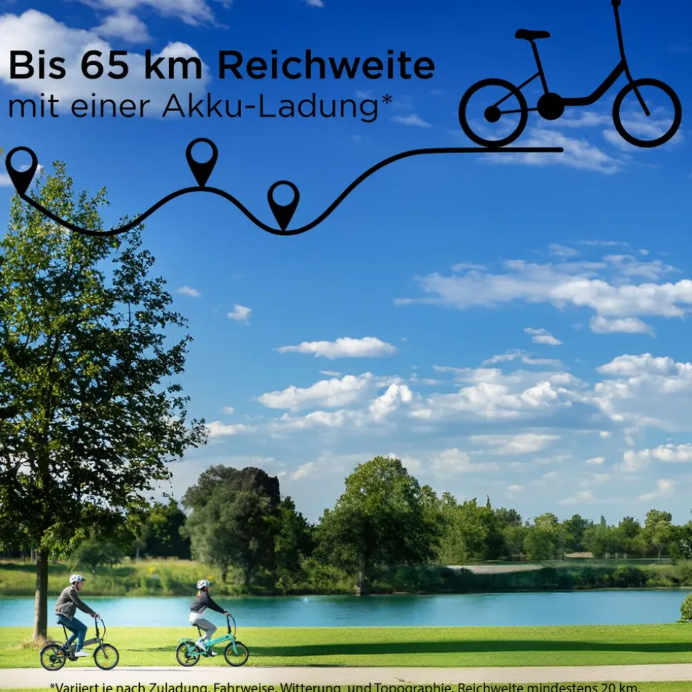 Zündapp Z101 20 Zoll Elektro Klapprad für Erwachsene 150 - 180 cm 6 Gang E Klappfahrrad E Bike Faltrad Pedelec StVZO