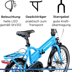 Zündapp Z101 20 Zoll Elektro Klapprad für Erwachsene 150 - 180 cm 6 Gang E Klappfahrrad E Bike Faltrad Pedelec StVZO