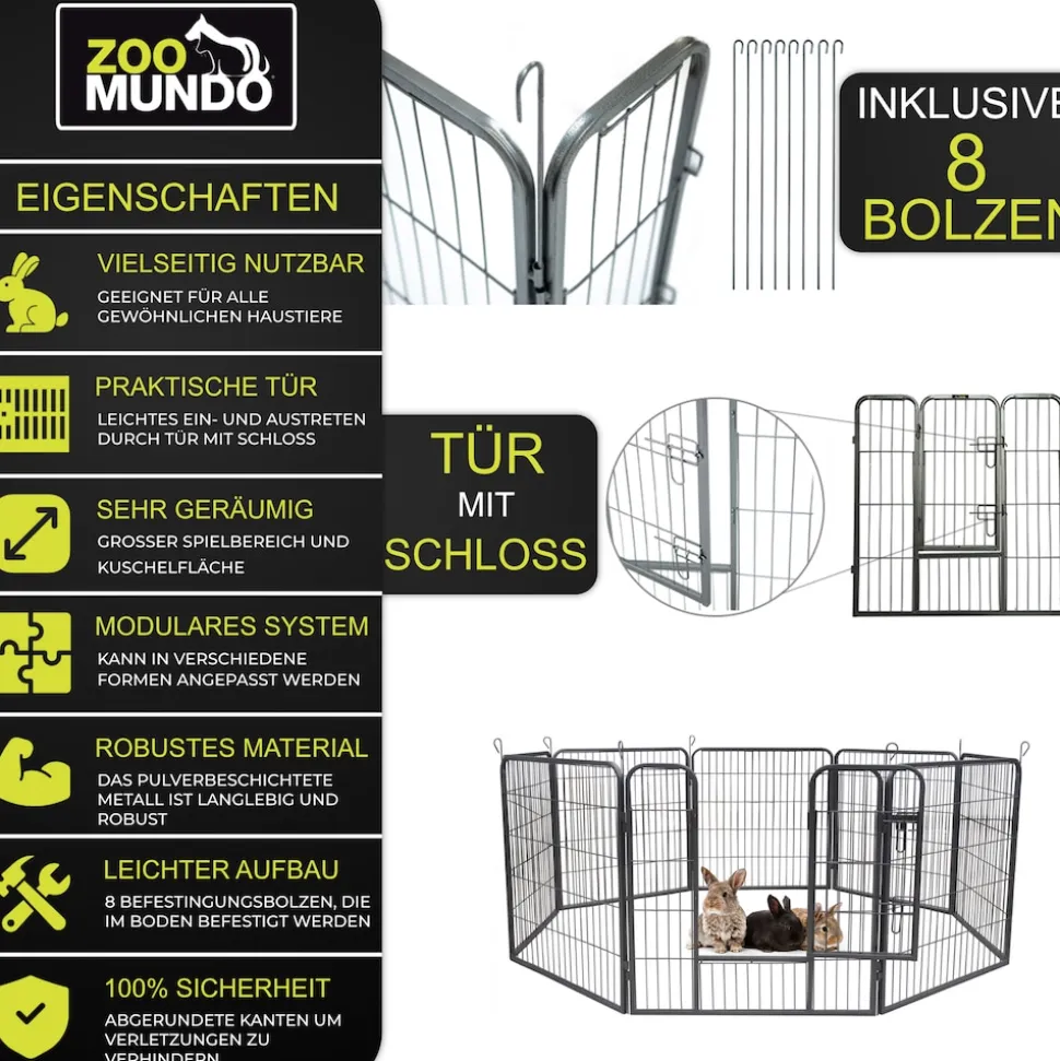 zoomundo Welpenauslauf / Freilaufgehege 8-Eck - XL