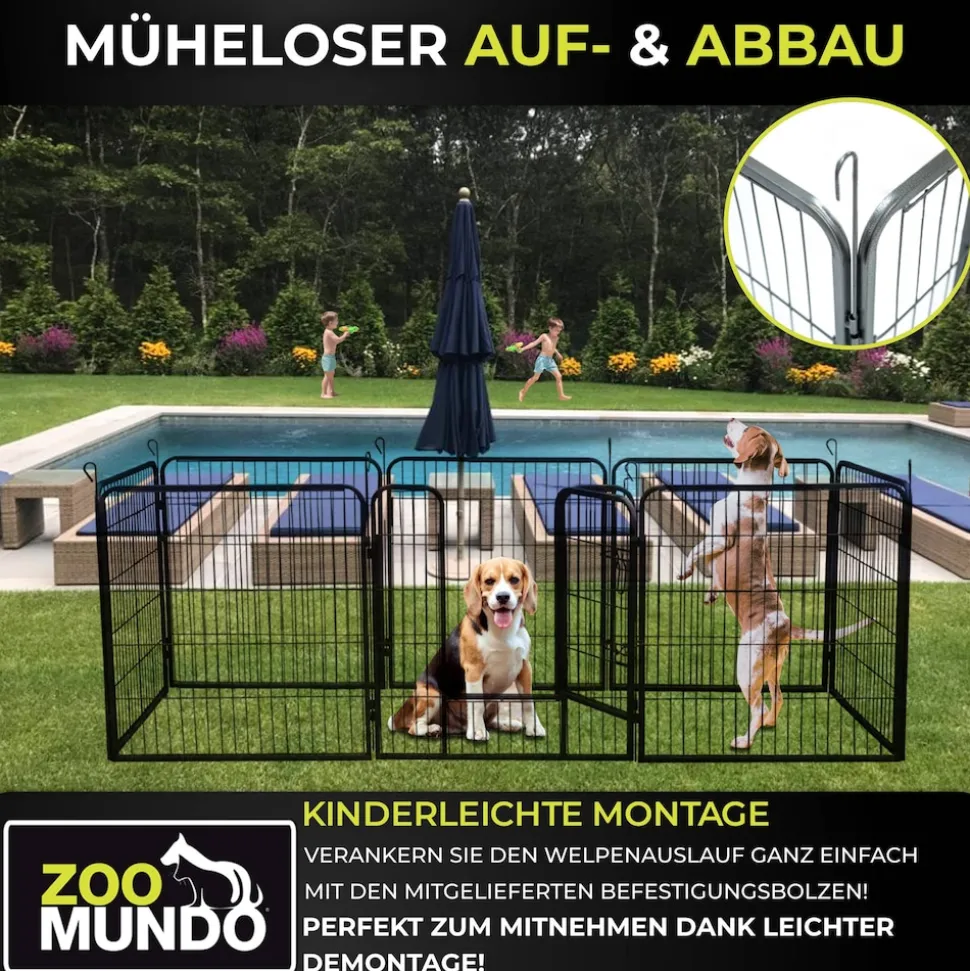 zoomundo Welpenauslauf / Freilaufgehege 8-Eck - XL