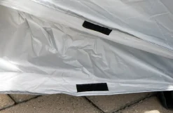 Zweirad-Faltgarage, bis 29" E-Bikes, mit Klettverschluss in der Mitte, Größe: 100 x 200 cm, Farbe: grau